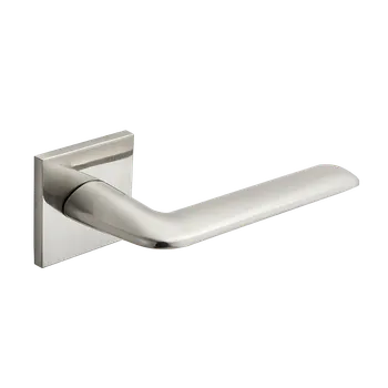 Dveřní kování Kuchinox Klika MAROKO II hranatá rozeta - satyna - (komplet 2 ks)