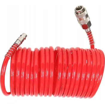 Příslušenství ke kompresoru Proline SPIRÁLOVÁ HADICE PU 15M, 8X12MM, 10 BAR, RYCHLOSPOJKY PROLINE