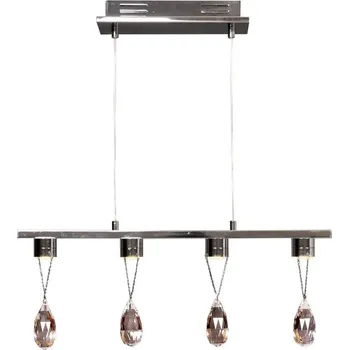 LED chromová závěsná lampa s krystaly 4x3W Prisma