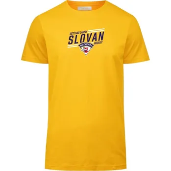 Pánské tričko Kappa LOGO KAFERSCK HC SLOVAN ÚSTÍ tričko Jr žlutá 8Y