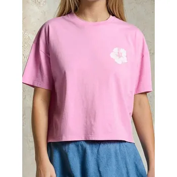 Dámské oblečení Sinsay - Bavlněné tričko s letním potiskem - broskvová - 934CG-24X - 934CG-24X-XXS