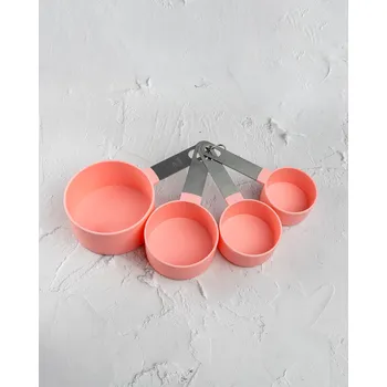 Sada kuchyňských odměrek EcoHaus – Minimalistické, přesné a praktické (Růžové)