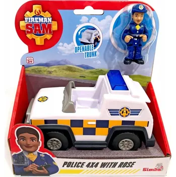 autíčko SIMBA Požárník Sam POLICEJNÍ JEEP 4X4 S MINI FIGURKOU