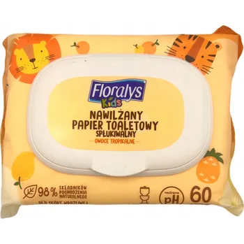 Toaletní papír Floralys vlhčený toaletní papír 60 ks tropické ovoce