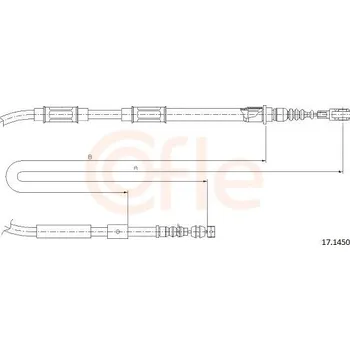 Autodíl Tažné lanko, parkovací brzda COFLE CFE17.1450