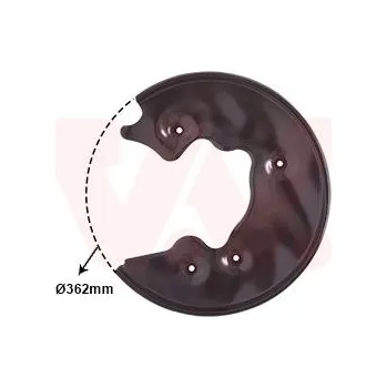 Brzdový kotouč Ochranný plech proti rozstřikování, brzdový kotouč VAN WEZEL 0327374