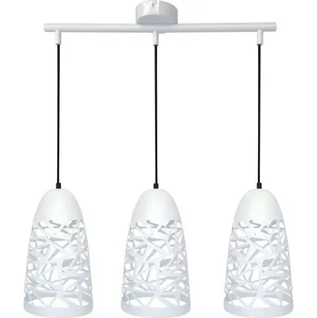Závěsná lampa bílá 3xE27 59cm SABRIN