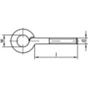 TOOLCRAFT Šrouby s okem typu 48 (Ø x d) 6 mm x 10 mm Galvanicky pozinkovaná ocel M4 100 ks
