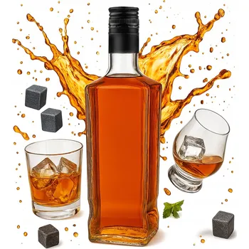 Láhev Láhev JACK WALKER 1L + ŠROUBOVACÍ VÍČKO na PÁLENKU WHISKY RUM ALKOHOL 1000 ml