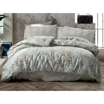 Povlečení Cottonbox povlečení bavlněný satén Terry beige - 140x220 / 70x90 cm