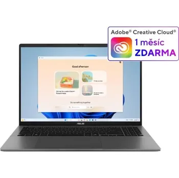 Notebook ASUS NTB Vivobook S16 (S3607CA-RP064W), Ultra 5 225H, 16" 1920x1200, 16GB, 1TB SSD, Intel, W11 Home, Matte Gray