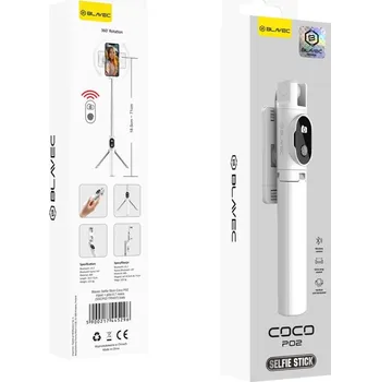 Selfie tripod tyč Blavec Coco P02 Bluetooth 0,7 m (SSCP02-TRW07) bílá