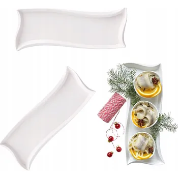 Servírovací talíř Ambition Fala Salsa bílý 26 x 10 cm