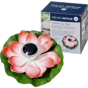 Venkovní osvětlení FIAP 3206-4 SOLAR ACTIVE WaterLily Red solární dekorativní osvětlení LED pevně vestavěné LED červená