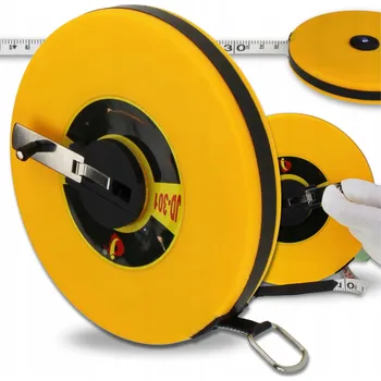 metr 50M MIARA BUDOWLANA TAŚMA MIERNICZA Svinovací metr 50 metrů, stavební měřicí pásmo +