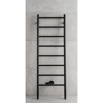 Radiátor P.M.H. Těleso koupelnové PMH Zoe 600 x 1700 - 1770 mm, 291 W, středové připojení, Černá pololesklá RAL 9017