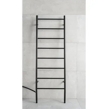 Radiátor P.M.H. Elektrický sušák ručníků PMH Maia 600 x 1700 - 1770 mm, elektrický kabel vpravo, 93 W, Černá pololesklá RAL 9017