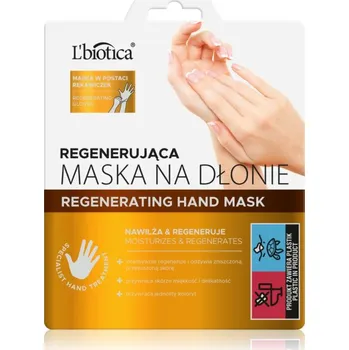 Čistič uší L’biotica Masks regenerační maska na ruce ve formě rukavic 26 g