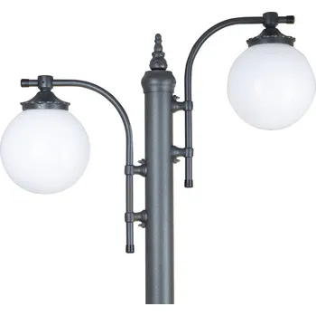 Lampička K.S. Verlichting Tyčové svítidlo Madeira 2 světla antracit - Ø na kouli 25 cm Černá 2 x 60 W - Doprava zdarma