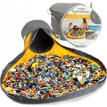 Úložný box KOŠ Organizér na KOSTKY HRAČKY SÁČEK Podložka RYCHLÉ UKLÍZENÍ KOSTEK Velký