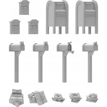 Poštovní schránka 3D tištěná sada Poštovní schránky - Poštovní schránky 14 ks