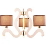 Měděná závěsná lampa 3x40W + LED lustr 18,4W Ambrosia