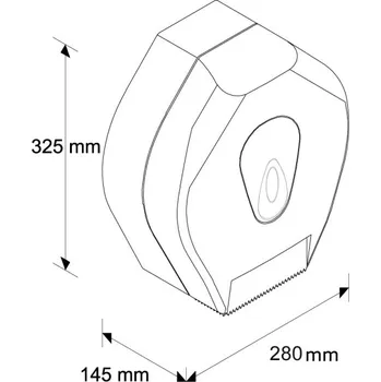 Zásobník na toaletní papír plastový bílý Merida Top Maxi na jumbo 23 cm modrá