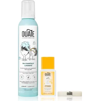 Sprchový gel OUATE My Ouate Summer Pack OUATE My Cleansing Whipped Cream sprchová pěna na vlasy i tělo 250 ml + OUATE My 1,2,3 Sunscreen SPF 50+ for Face ochranný krém na opalování na obličej 30 ml + OUATE My UV Bracelet náramek 1 ks