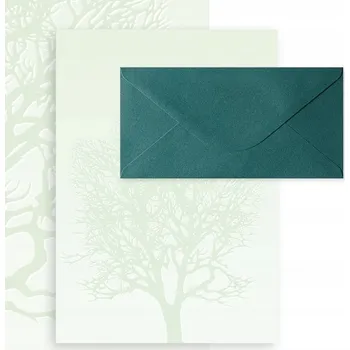 Obálka Papírnictví DRZEWO 20 listů A4 + 10 obálek DL zelené