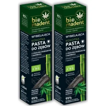 zubní pasta Bio Madent Konopná Bělící Zubní Pasta s CBD 2x100ml