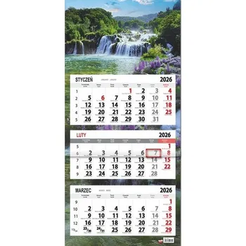 Kalendář Kalendarz 2026 trójdzielny płaska główka Łubin