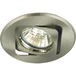 Stropní svítidlo v saténově niklové barvě, pohyblivé, kulaté