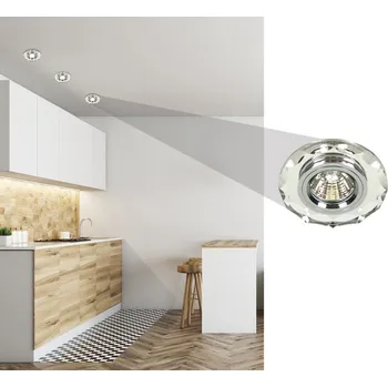 Pevné stropní svítidlo, kulaté, čiré sklo