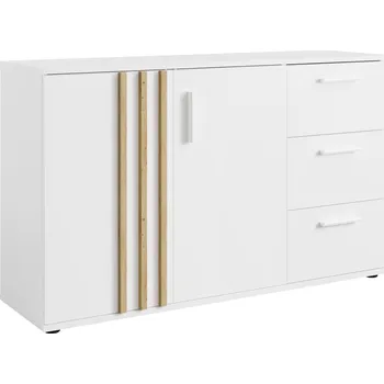 Komoda Tempo Kondela Tullin 3 (bílá + dub artisan)