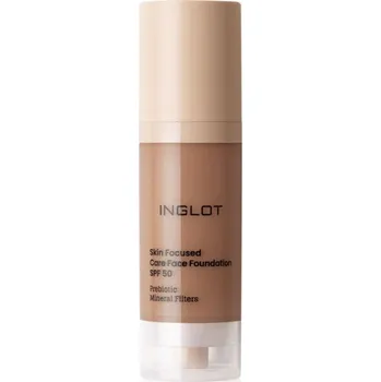 Make-up Inglot Skin Focused Care Face Foundation SPF 50 krycí make-up SPF 50 odstín Deep Amber 30 ml