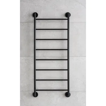 Radiátor P.M.H. Elektrický sušák ručníků PMH Niklas 657 x 1462 mm, elektrické připojení vpravo, 93 W, Černá pololesklá RAL 9017