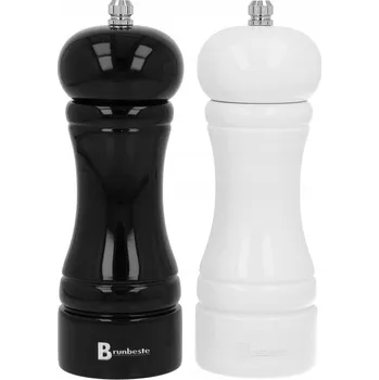 Kuchyňský mlýnek Ruční mlýnek Brunbeste dřevěný 1 g sada 2 ks bílý, černý