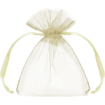 Krémové organzové sáčky 10 cm – balení 10 ks na svatební dárky
