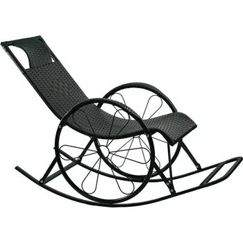 Křeslo Tempo Kondela Rokefeler (ratan + černá)