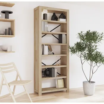 Knihovna vidaXL Knihovna se 7 policemi 80 x 30 x 200 cm masivní akáciové dřevo [345082]