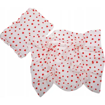 Dětská deka DĚTSKÁ DEKA S POLŠTÁŘKEM S VOLÁNKEM MUŠELÍN JAHODY