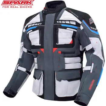 Moto bunda SPARK Bunda SPARK AVENGER EVO - trikolor Bílá XXL