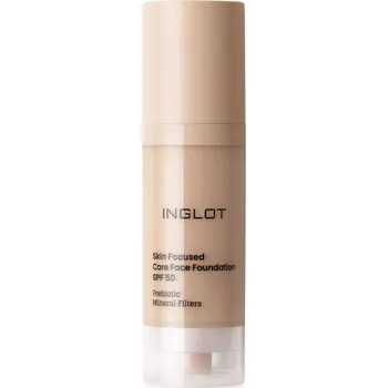 Make-up Inglot Skin Focused Care Face Foundation SPF 50 krycí make-up SPF 50 odstín 303 Porcelain Beige 30 ml