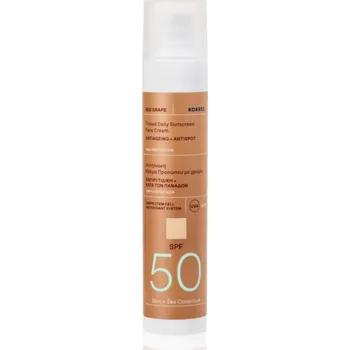 Přípravek na opalování Korres Red Grape Tinted Daily Sunscreen tónovací opalovací krém pro sjednocení barevného tónu pleti SPF 50 50 ml