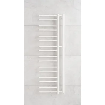 Radiátor P.M.H. Těleso koupelnové PMH Theia L 500 x 940 mm, 156 W, levé, klasické připojení, Hnědá matná RAL 8017