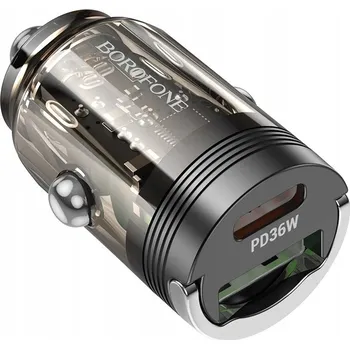 Borofone Nabíječka do automobilová BZ29A Talented - USB + Typ C - QC 3.0 PD 36W