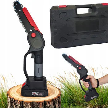 Motorová pila AKU ŘETĚZOVÁ PILA MINI PILA NA DŘEVO VĚTVOVKA AKU 21V