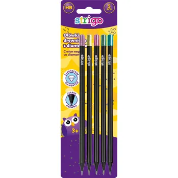 Grafitová tužka Tužka bez gumy Strigo HB 5 ks