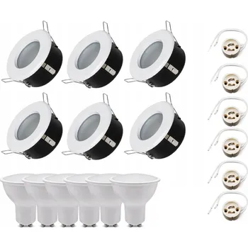 Kulaté Stropní Svítidlo LED Světlo bílé kulaté GU10 1x 50 W IP44 s žárovkou
