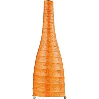 Lampička Oranžová papírová stolní lampa láhev